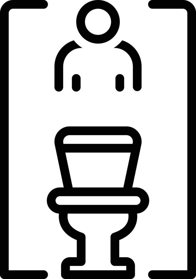 Line icon for restroom vector