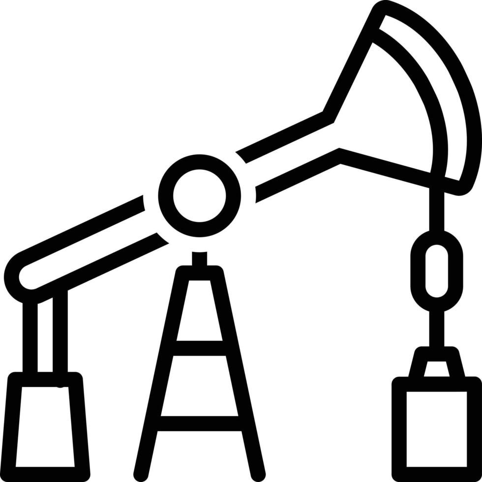 Line icon for oil pump vector