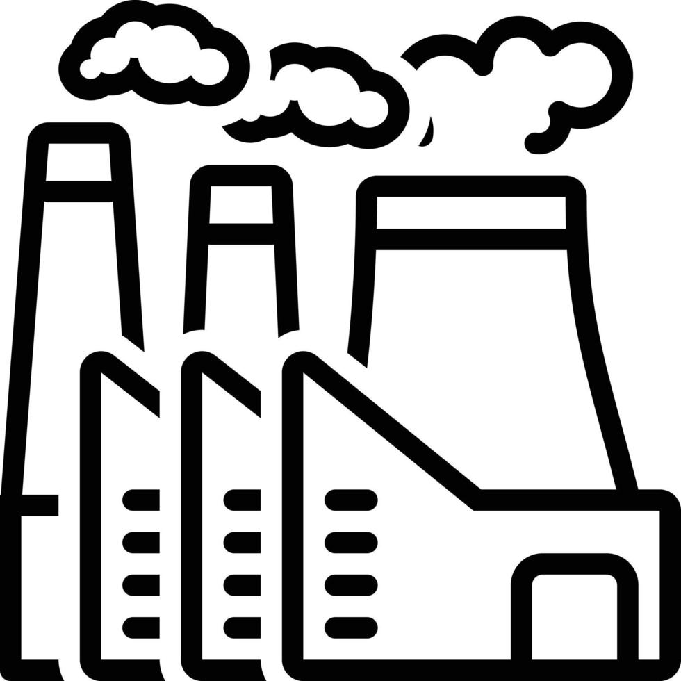 Line icon for power plant vector