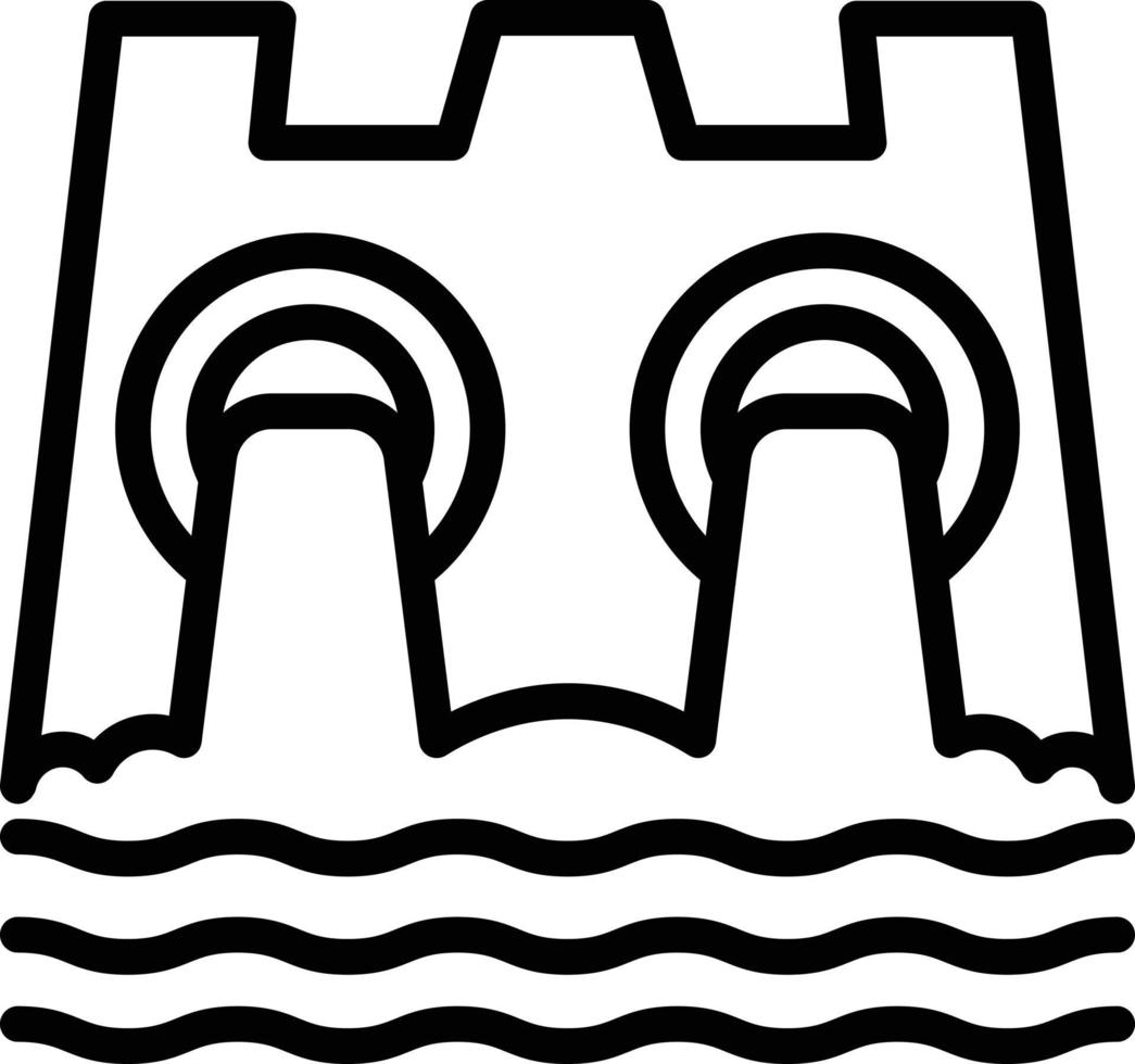 Line icon for hydro power vector