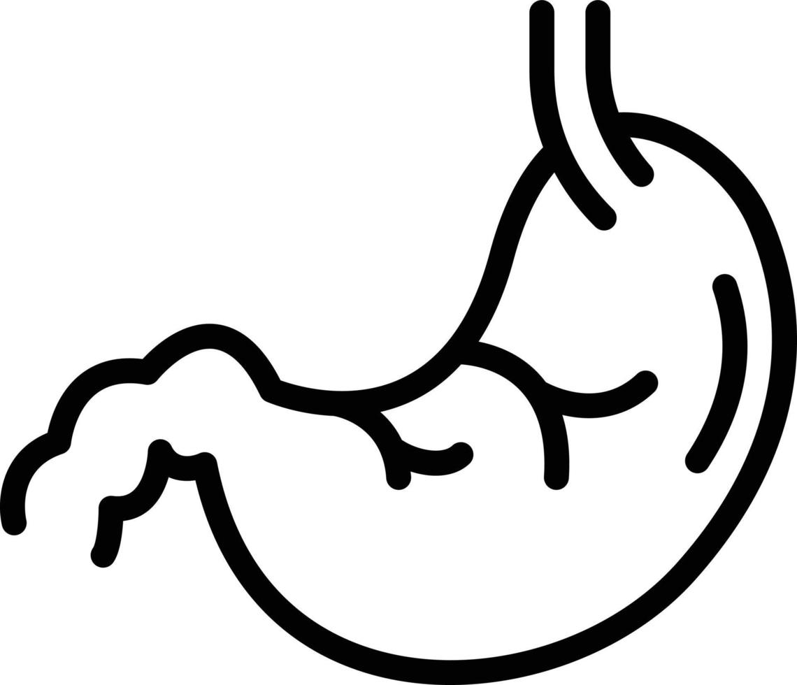 Line icon for stomach vector