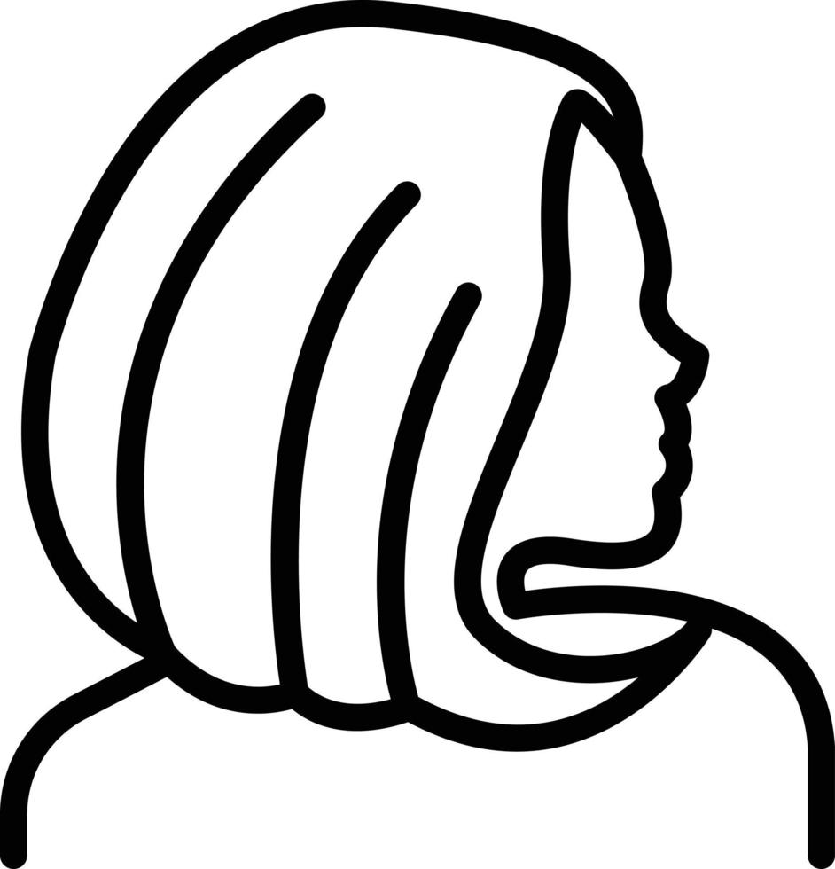 Line icon for hair vector