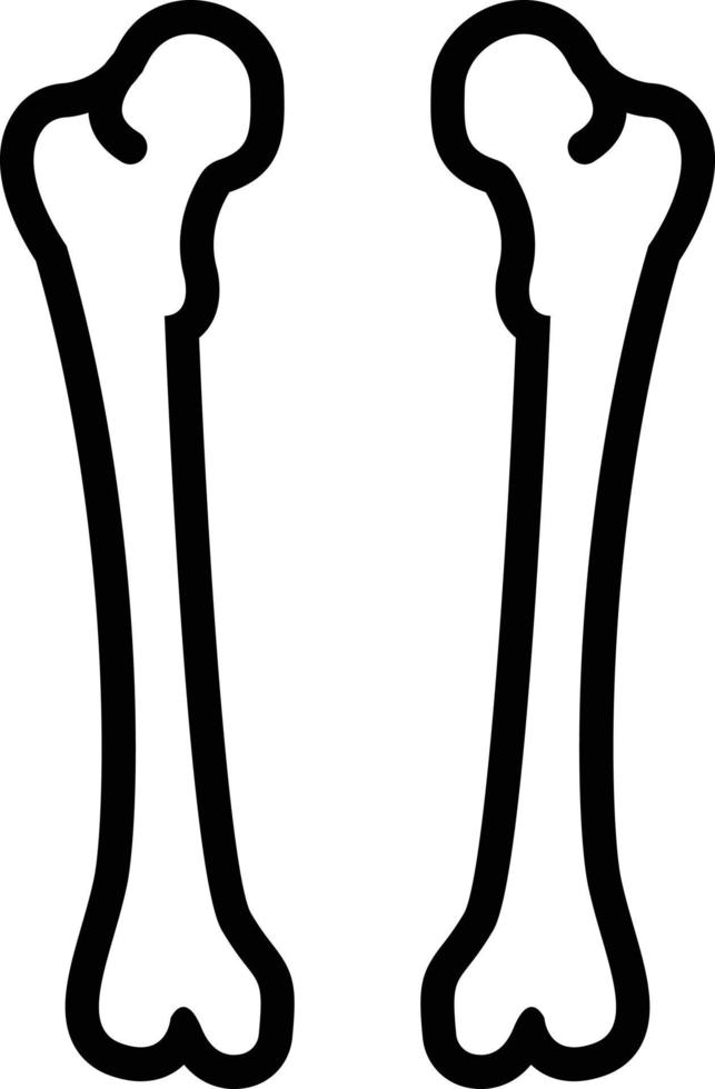 Line icon for femur vector