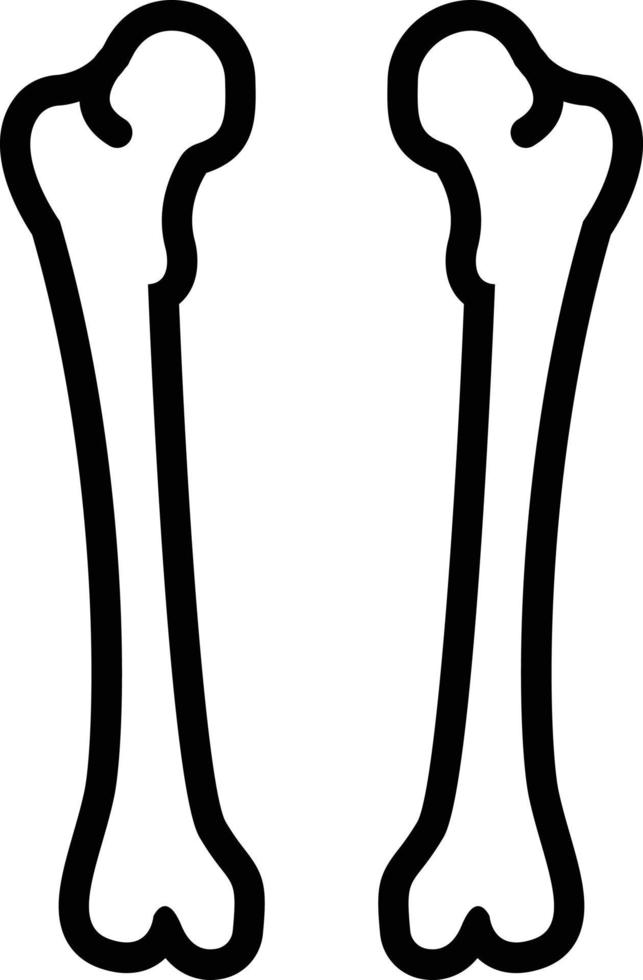 Line icon for femur vector