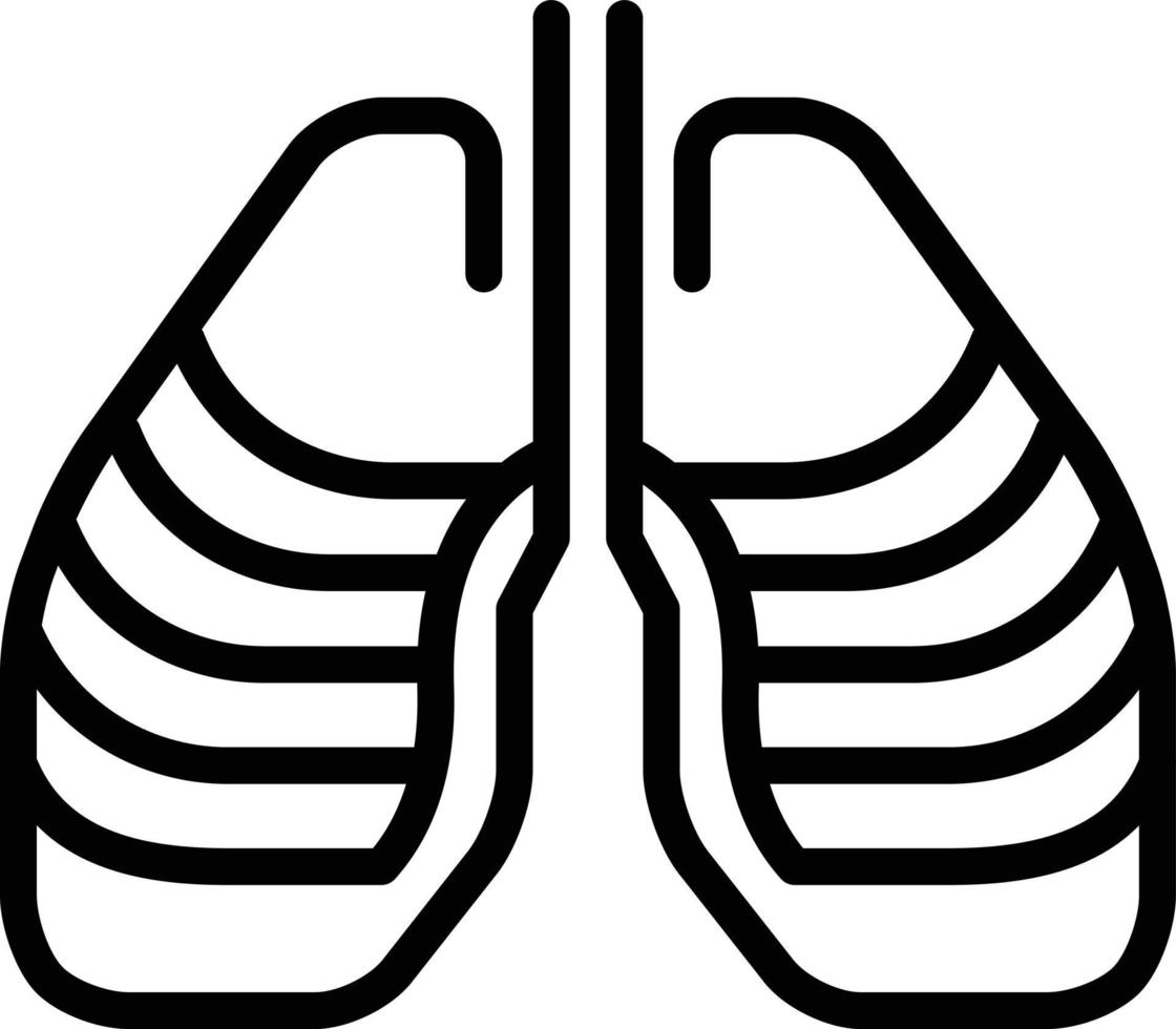 Line icon for thorax vector