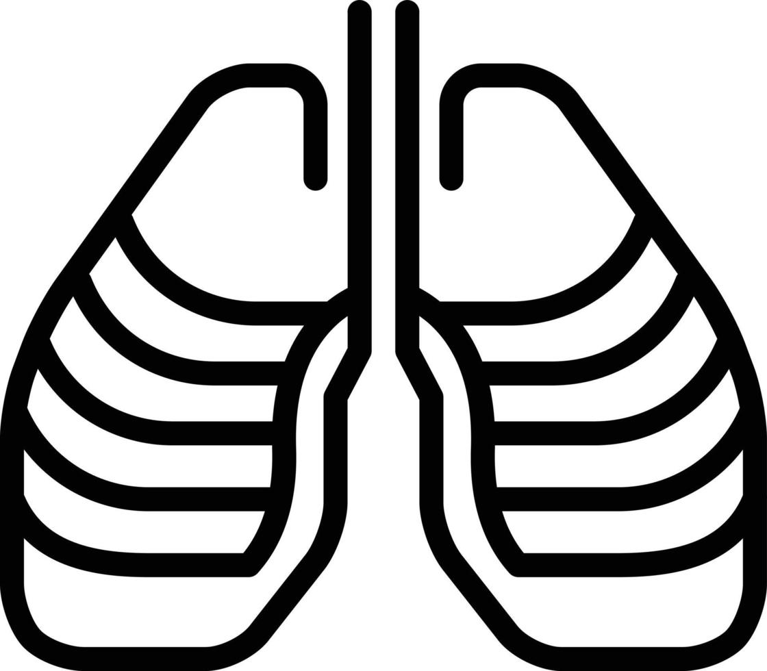 Line icon for thorax vector