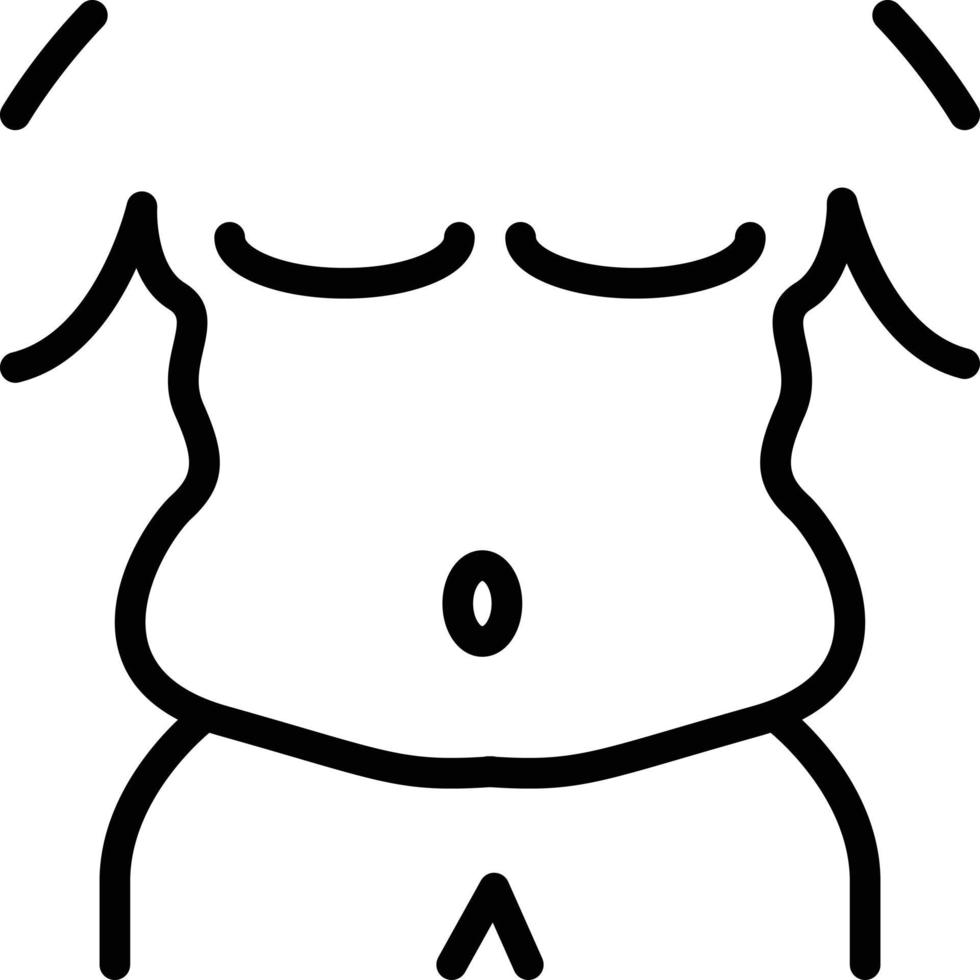 Line icon for fat vector