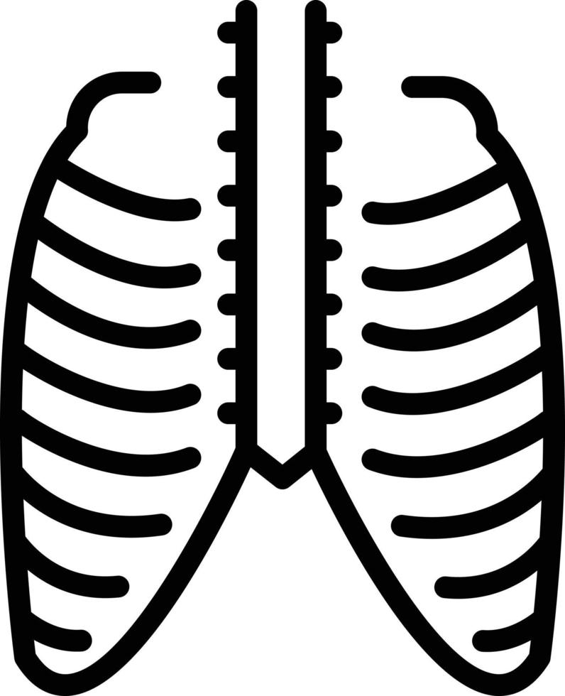 Line icon for thorax vector