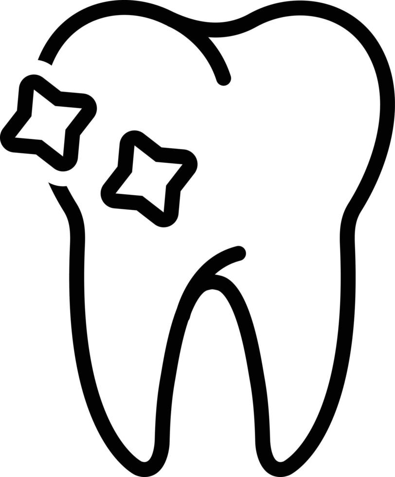 Line icon for tooth vector