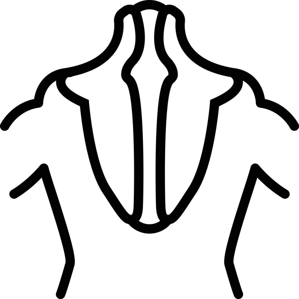 Line icon for trapezius vector