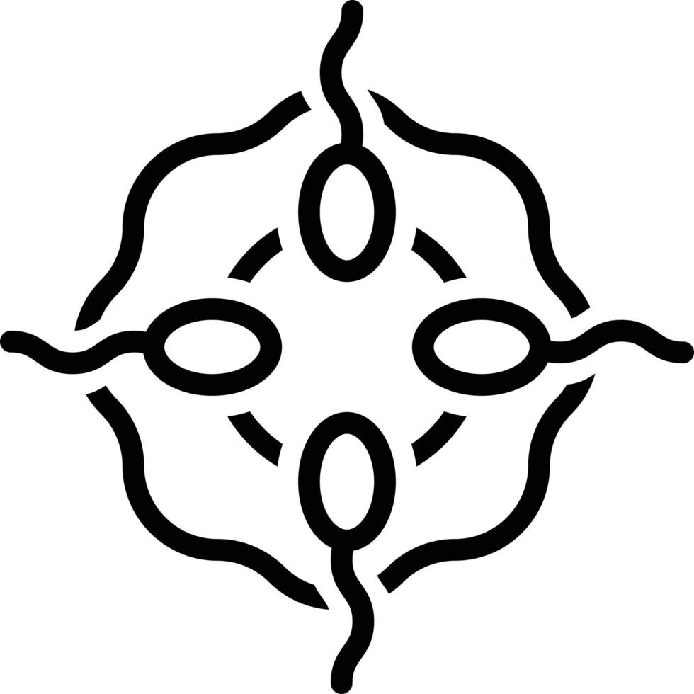 Line icon for ovule vector