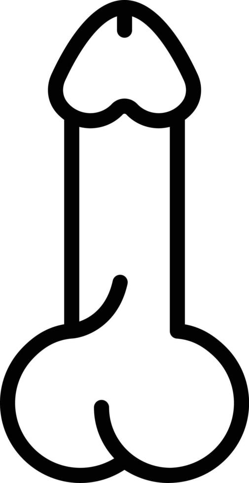 Line icon for penis vector