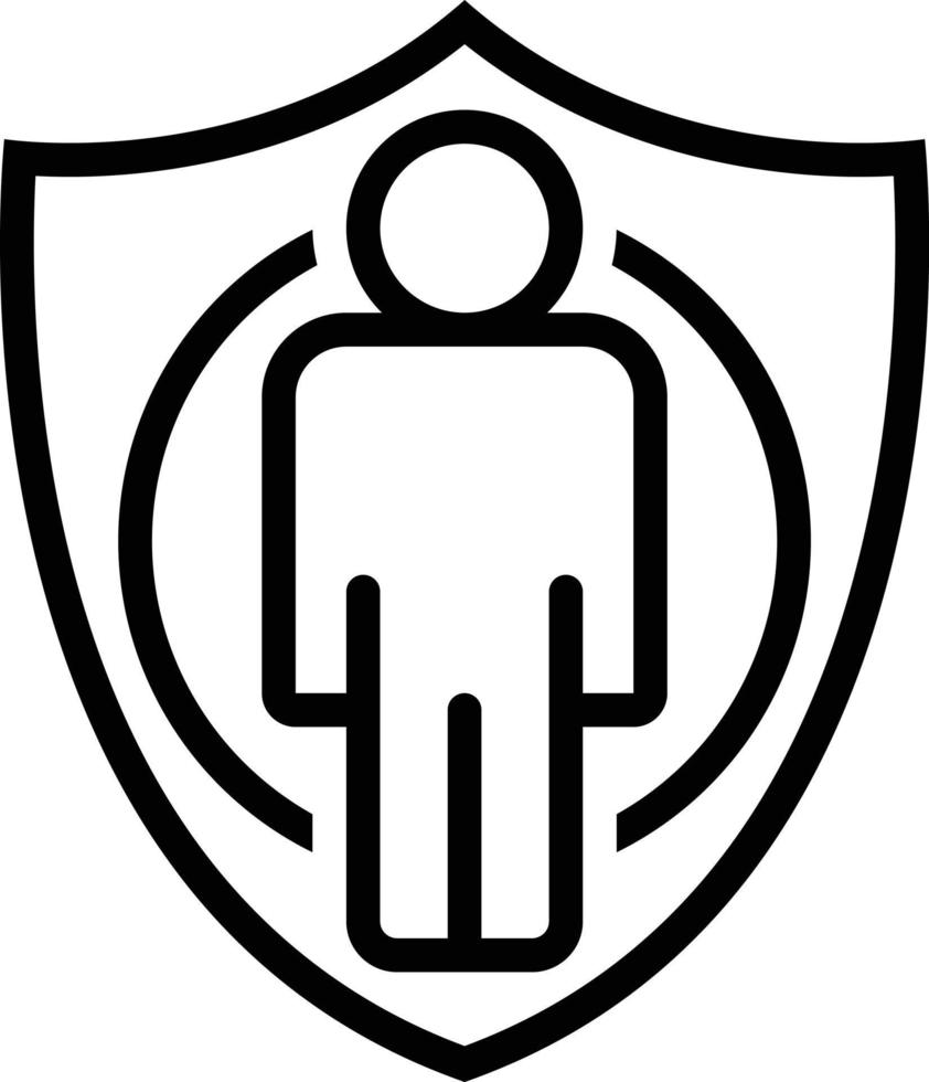 Line icon for protection vector