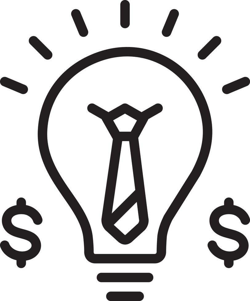 Line icon for business idea vector