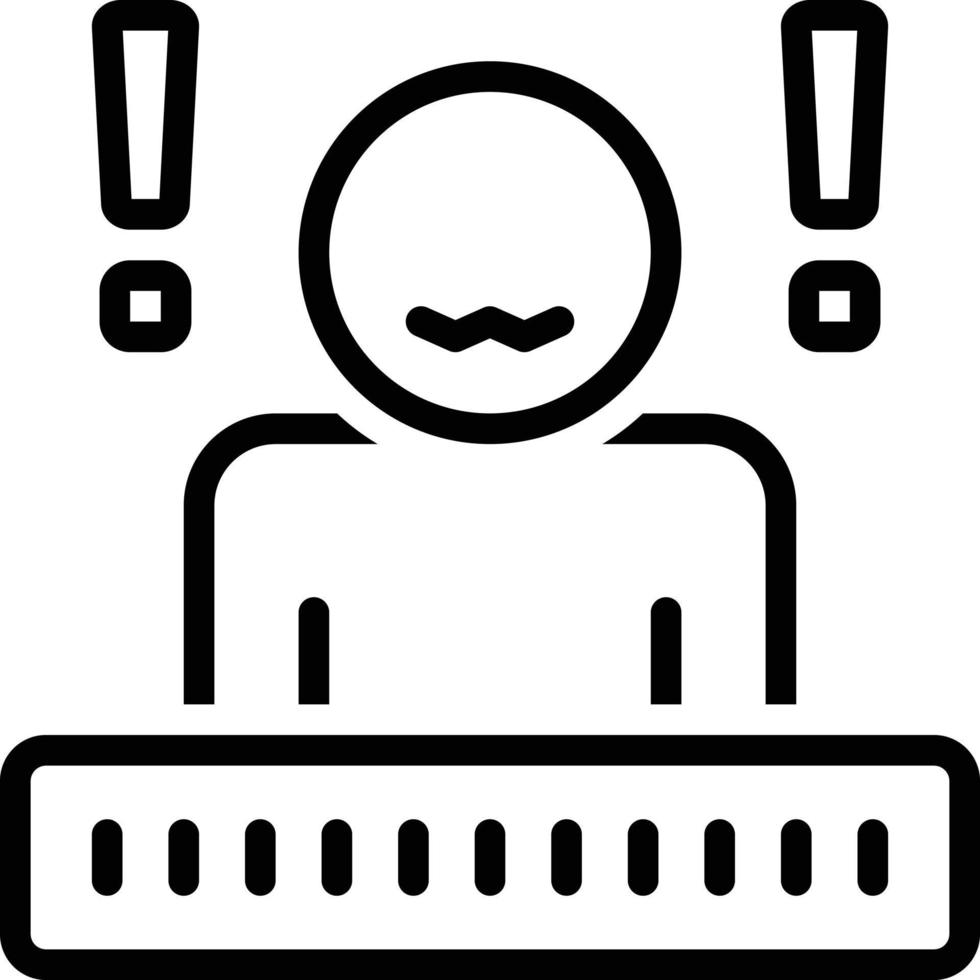 Line icon for anxiety vector