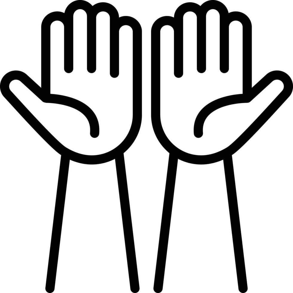 Line icon for hands vector