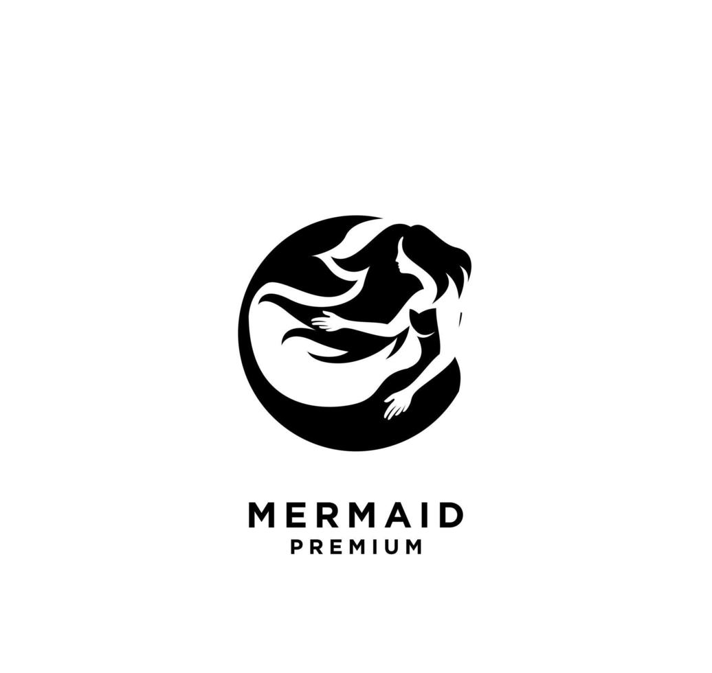 Mermaid logo icon design illustration vector