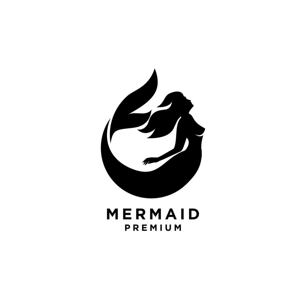 Mermaid logo icon design illustration vector