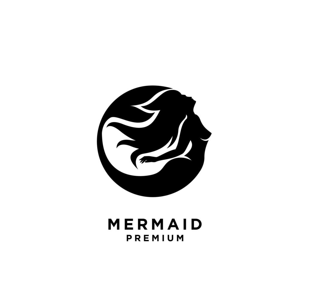 Mermaid logo icon design illustration vector