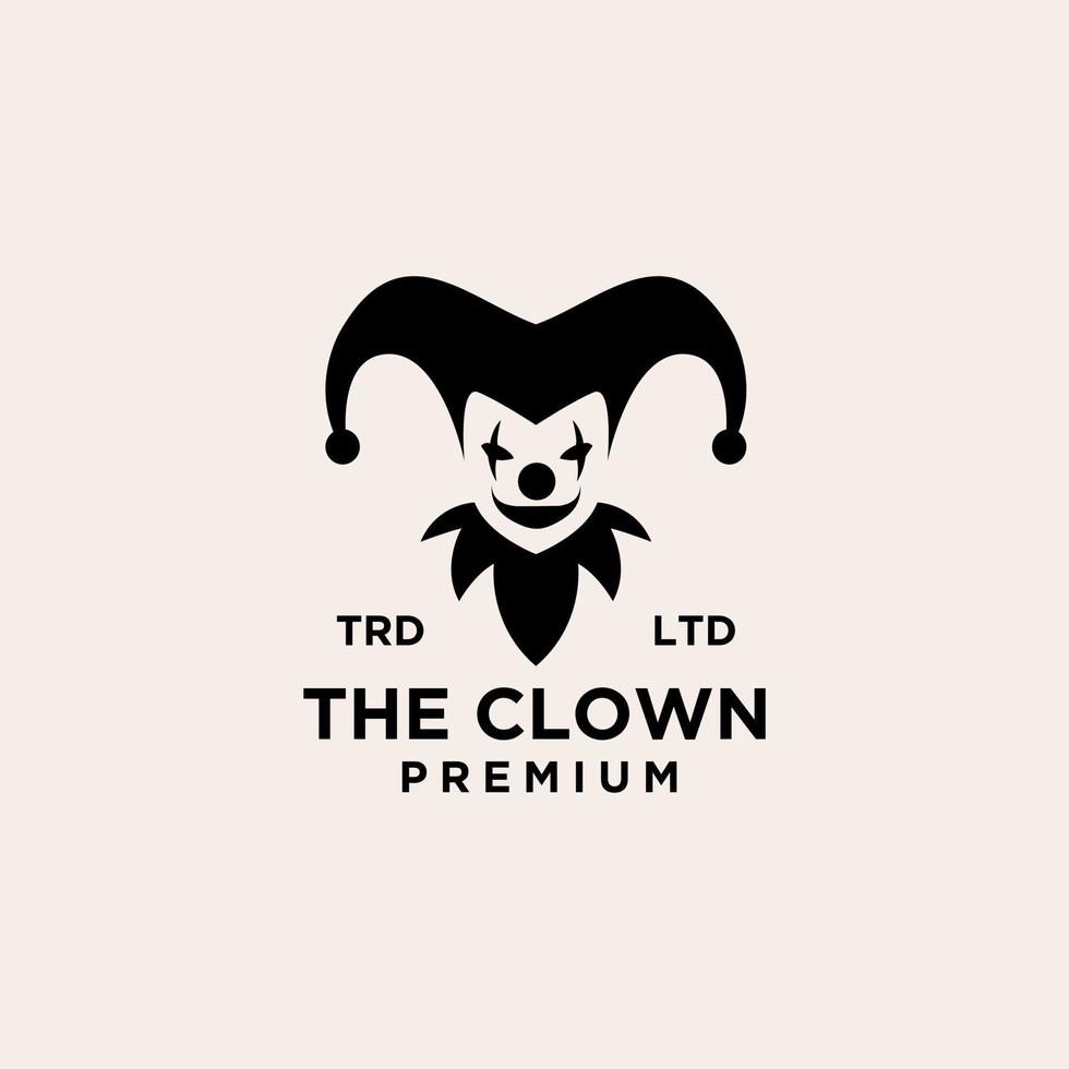 premium clown joker logo icon design vector illustration
