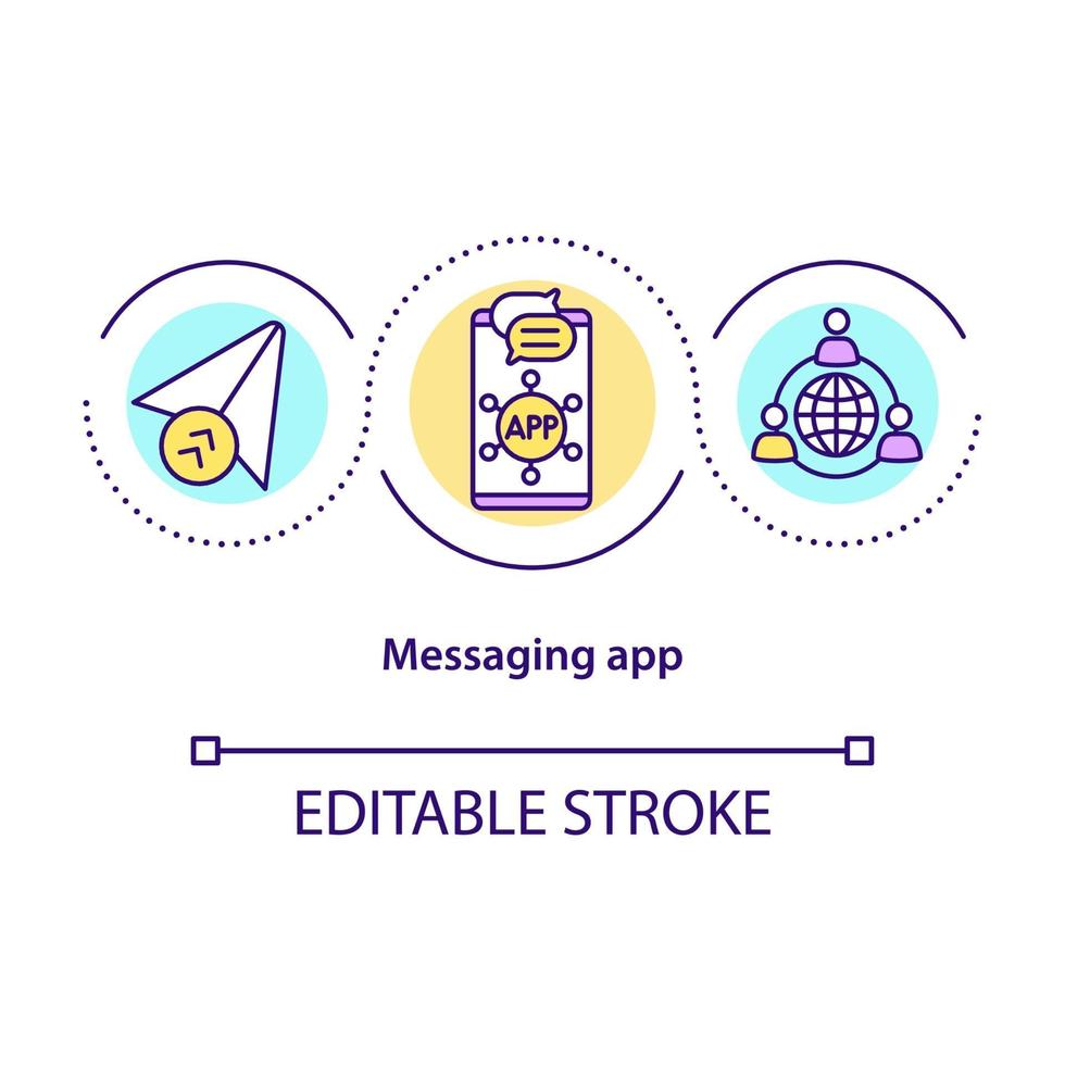 Messaging app concept icon vector