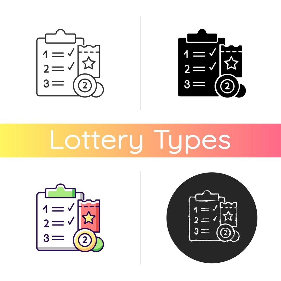 Lottery session program icon vector