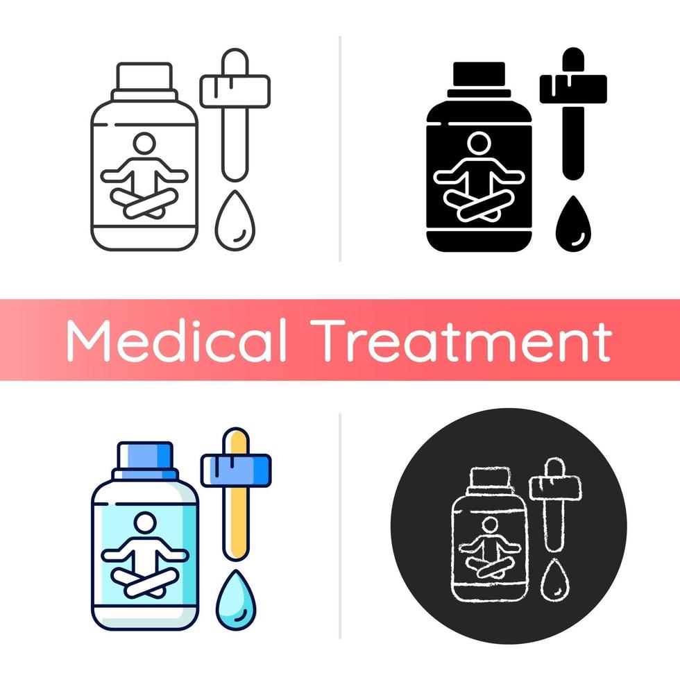 Sedative drops icon vector