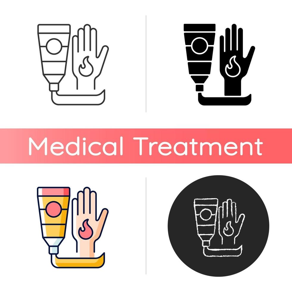 Ointment for burns icon vector
