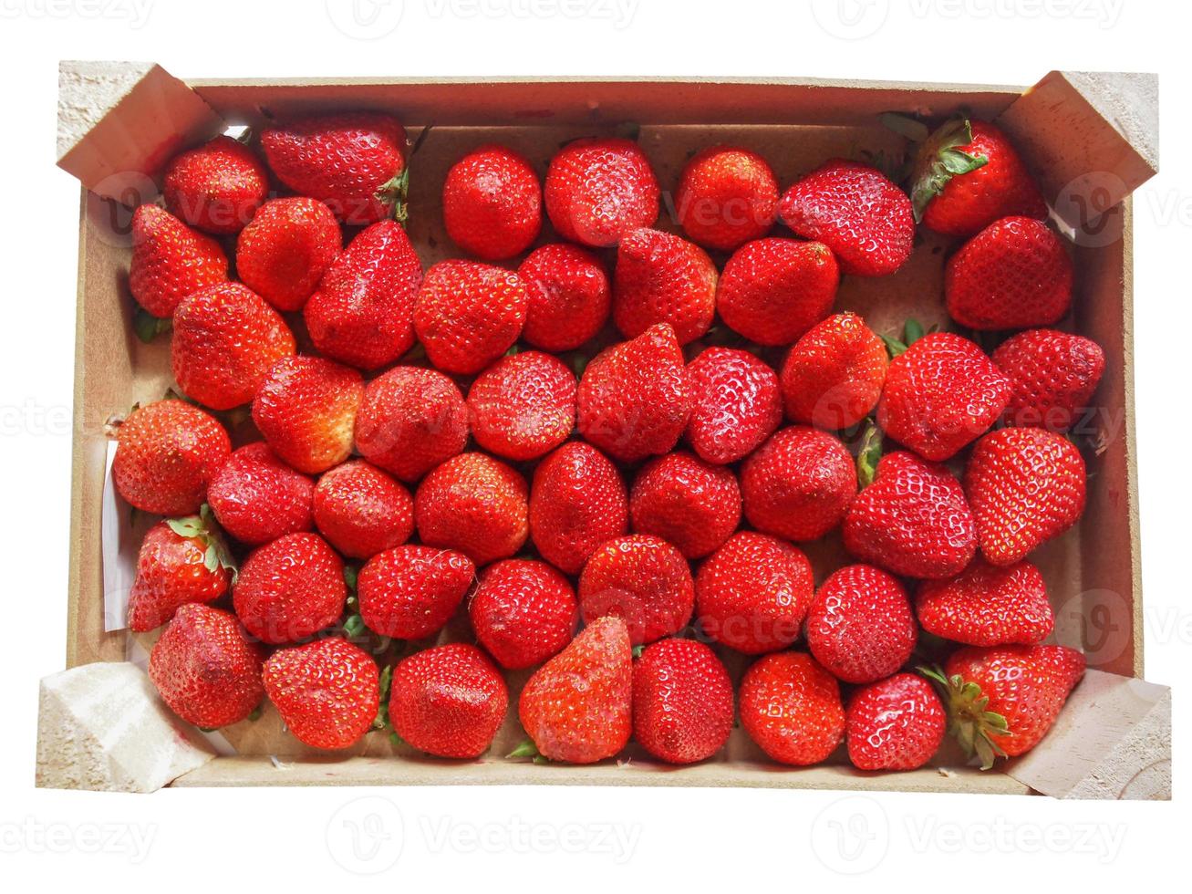 caja de fresas frutas foto