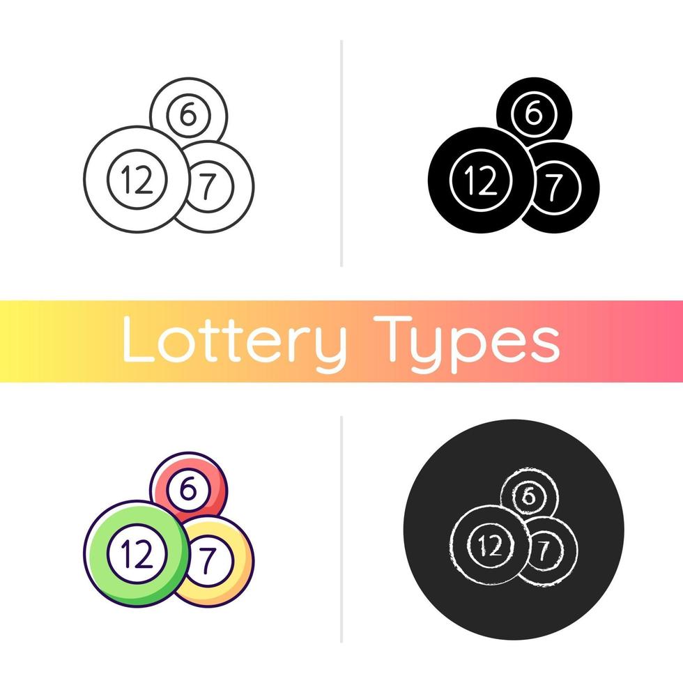 icono de bolas de loteria vector