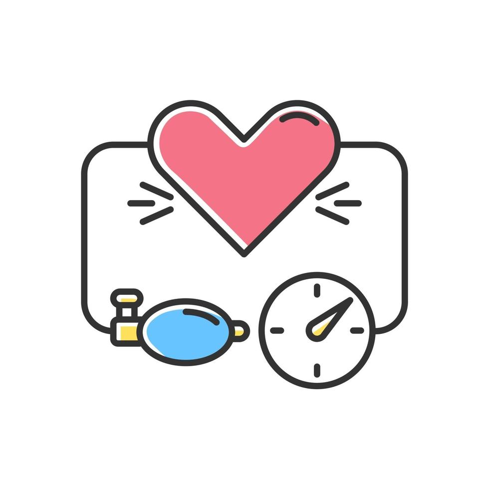 High blood pressure RGB color icon vector