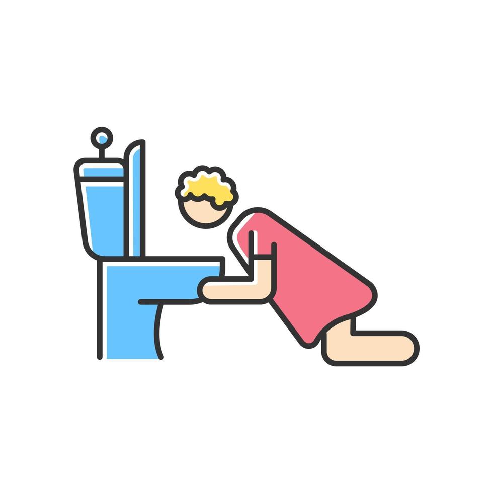 Nausea RGB color icon vector