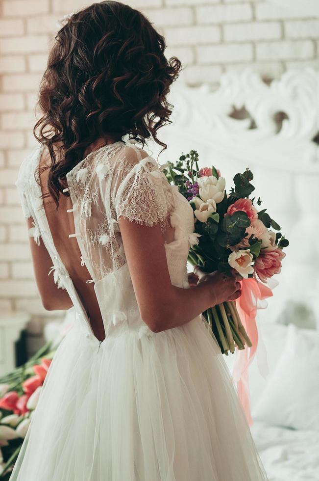 Back view of bride photo