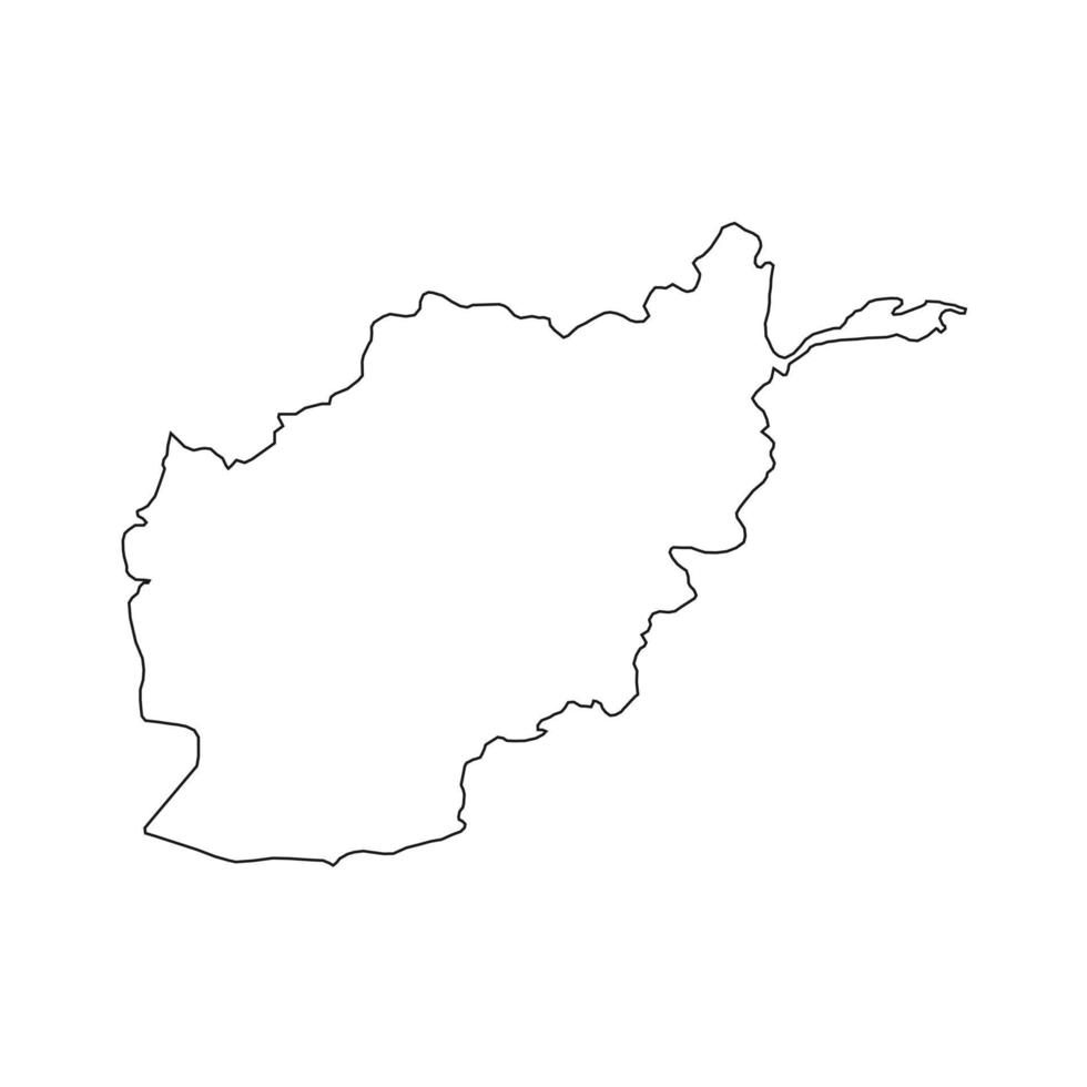 Vector Illustration of the Map of Afghanistan on White Background