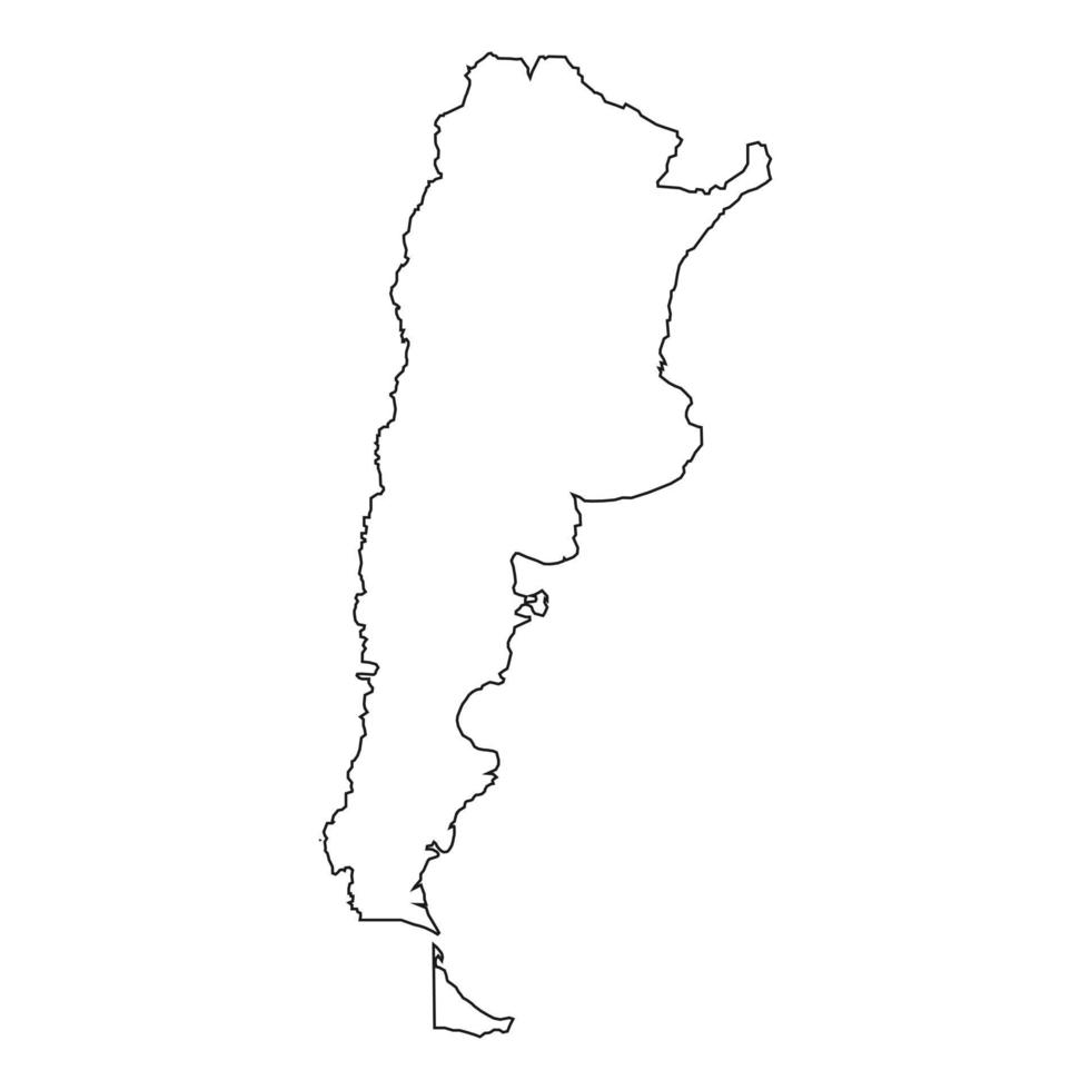 mapa de argentina sobre fondo blanco vector