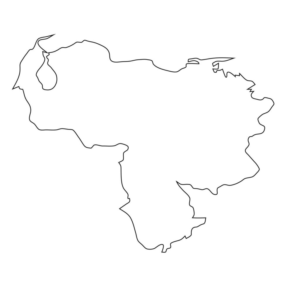 Mapa de Venezuela sobre fondo blanco. vector