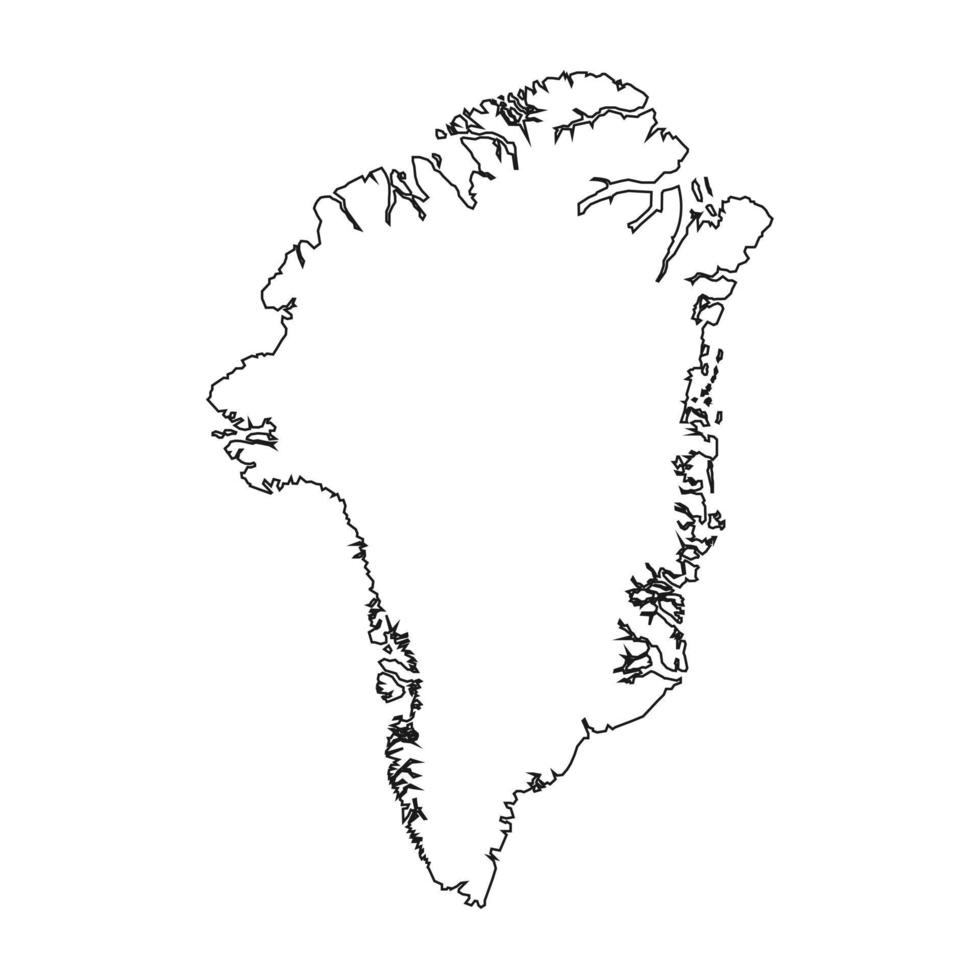 Detailed vector map of Greenland