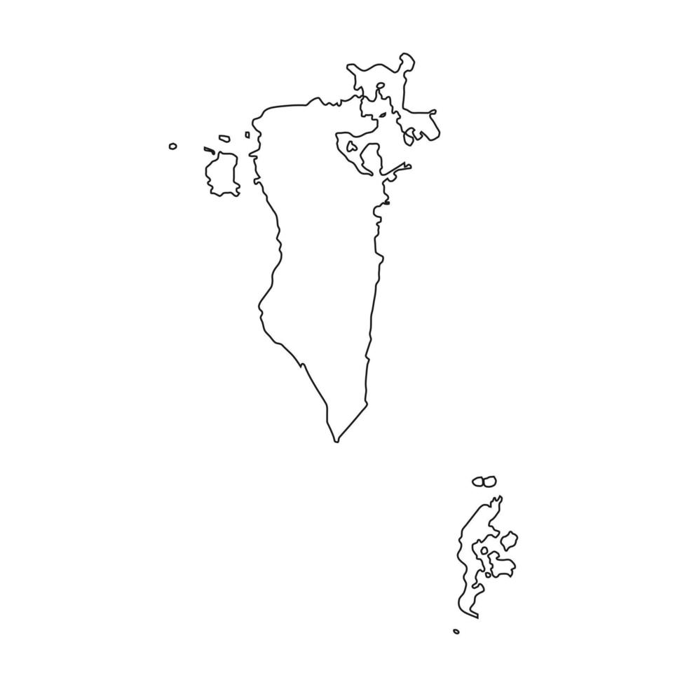 mapa vectorial detallado alto bahrein vector