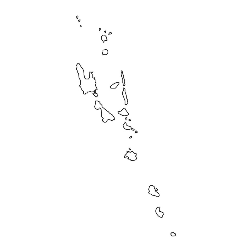 mapa vectorial detallado alto vanuatu vector