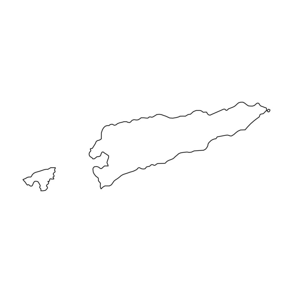 mapa vectorial detallado alto timor oriental vector