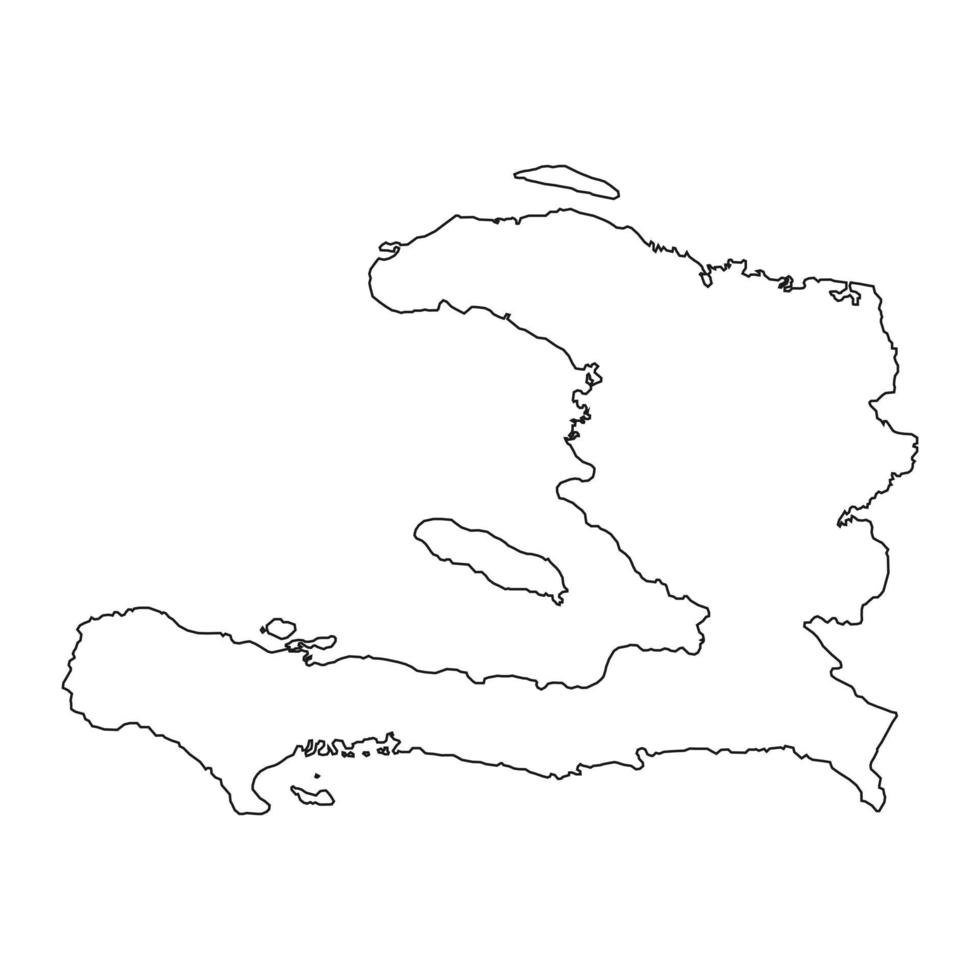 High detailed vector map Haiti