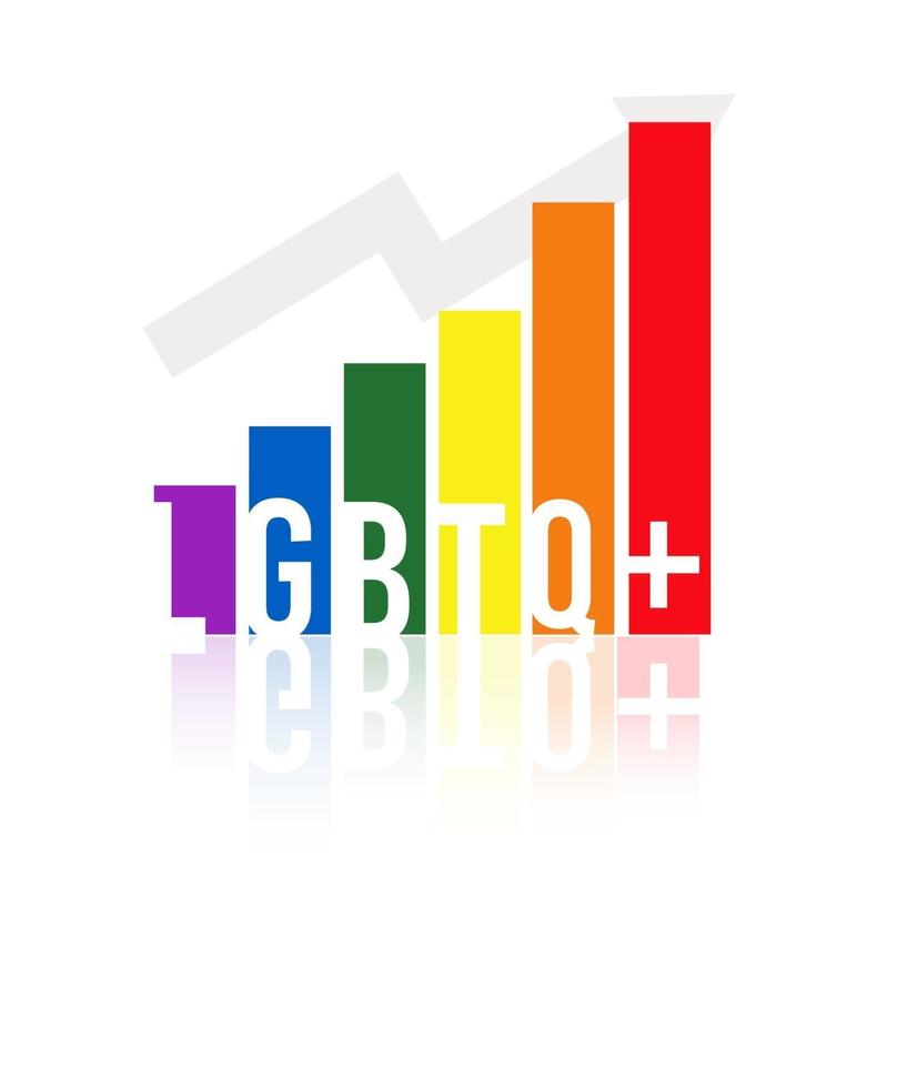 gráfico de negocio lgbt vector