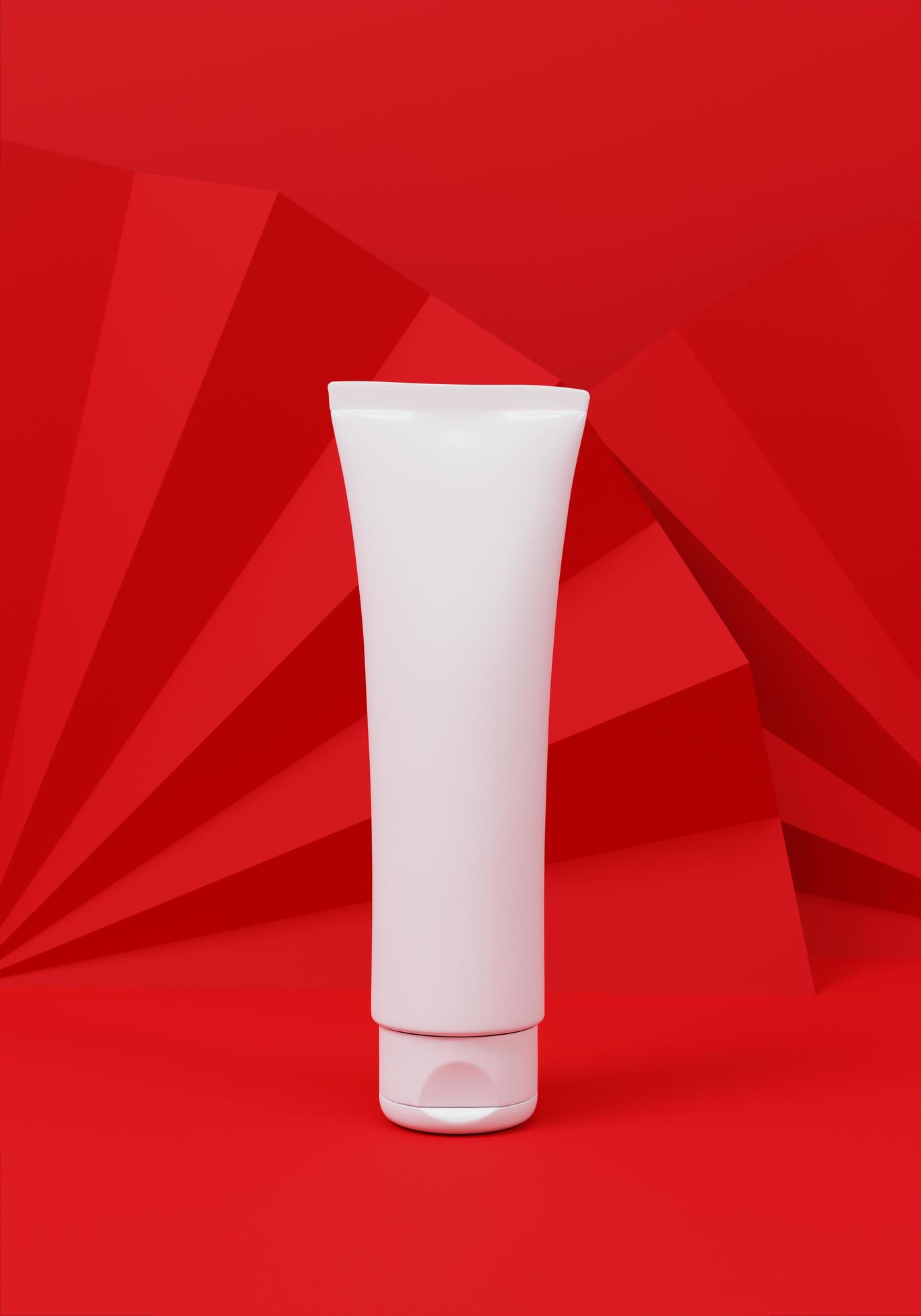 un tubo de compresión para aplicar cremas o cosméticos foto