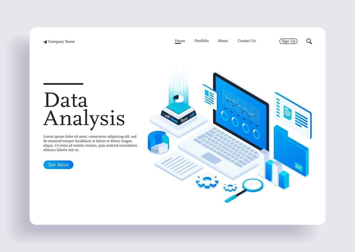 Data station of future hardware of global data center vector