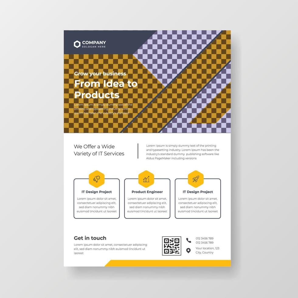 modern minimal corporate flyer design vector
