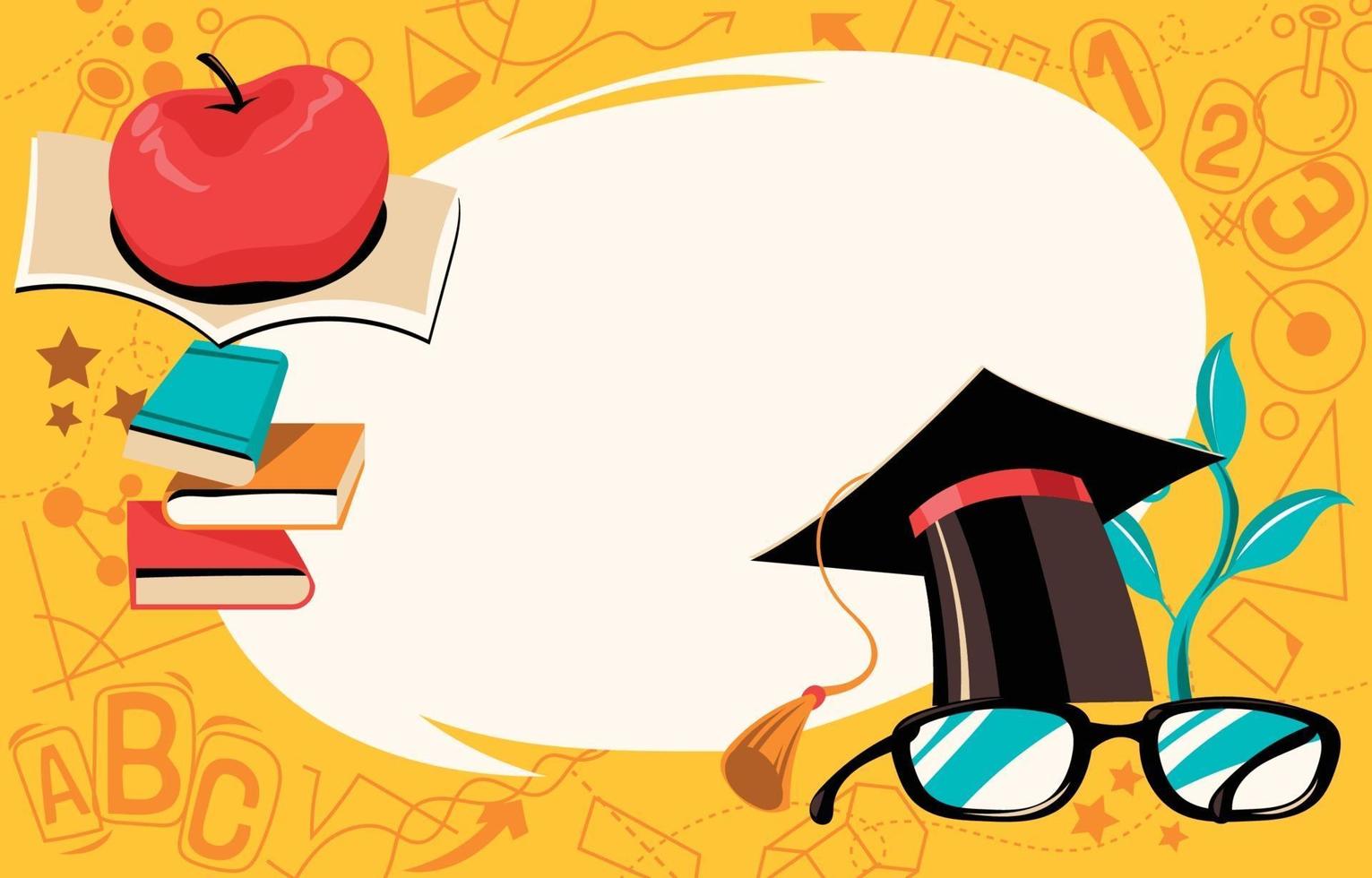 Happy Teachers Day Background Concept vector