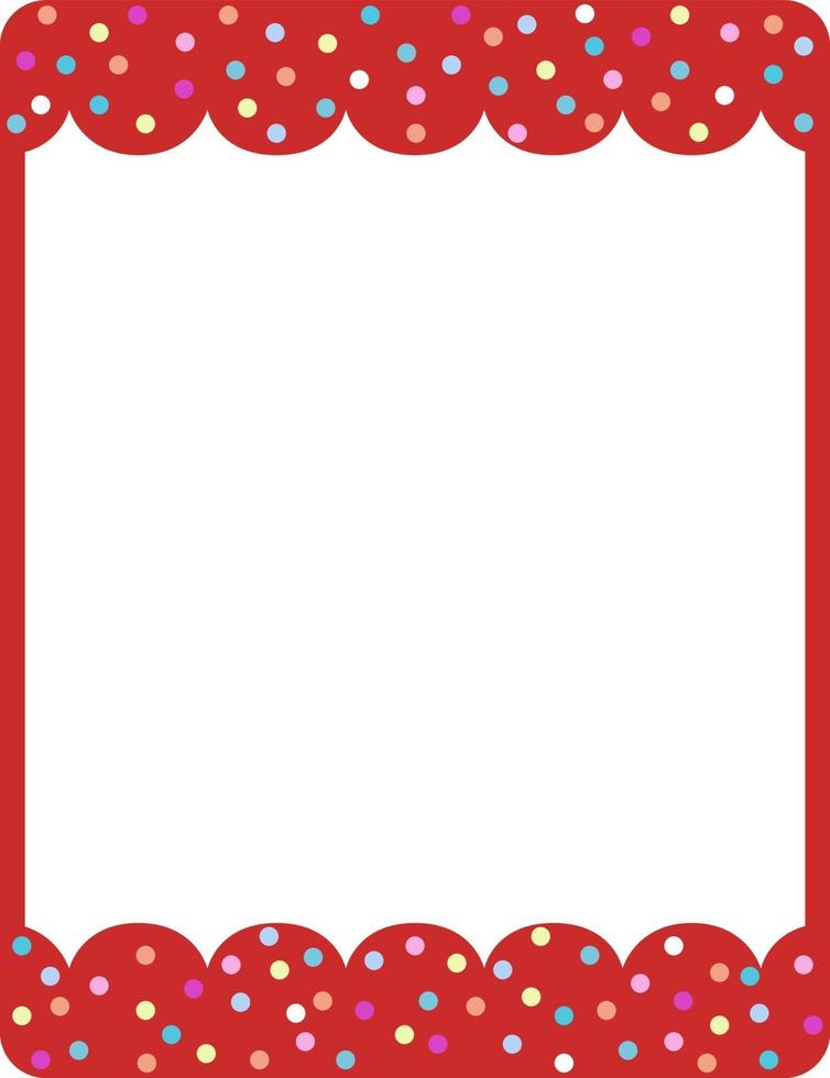 Empty red curl frame banner template vector