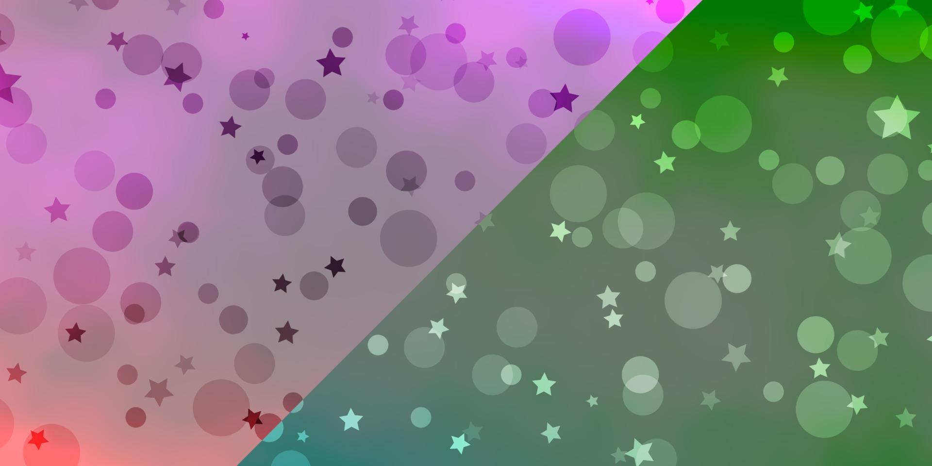 Vector template with circles, stars.