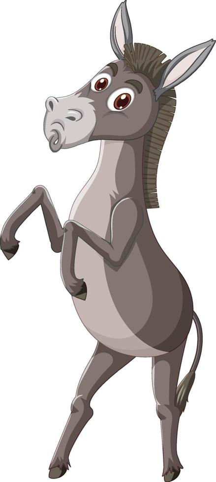 Donkey animal cartoon character vector