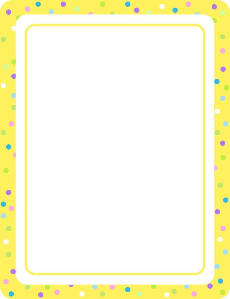 Empty yellow vertical frame banner template vector